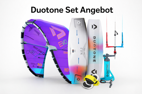 Duotone Evo Kiteset 2026 - Kite / Select inkl. Vario Combo / Trustbar Inkl. Freeride Kit Pumpe