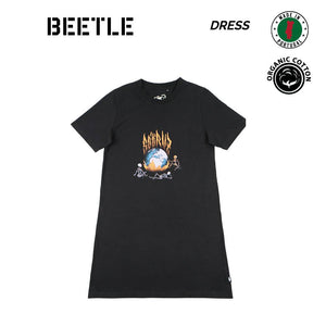 Soöruz T-shirt Dress BEETLE Black L