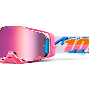 100% Armega Goggle, Lefreak - HiPER Pink Mirror Lens