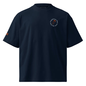 Happy Kite – Oversized Bio-T-Shirt mit Stickerei 