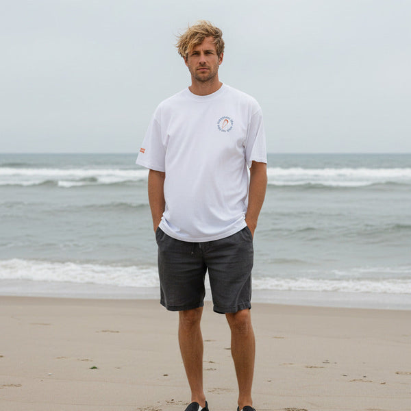 Happy Kite – Oversized Bio-T-Shirt mit Stickerei 